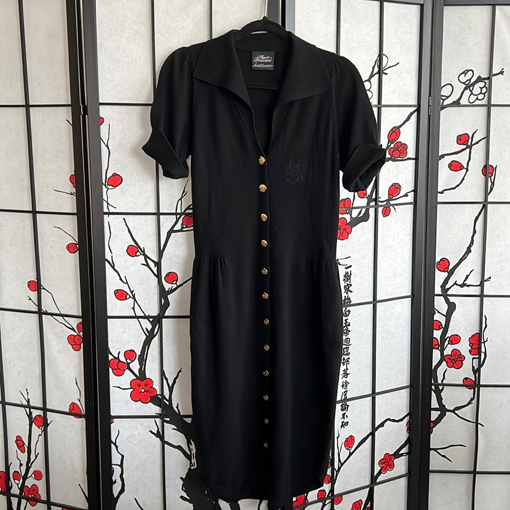 Agent Provocateur Rare Vintage Julieanne uniform dress black cashmere NWOT L 10